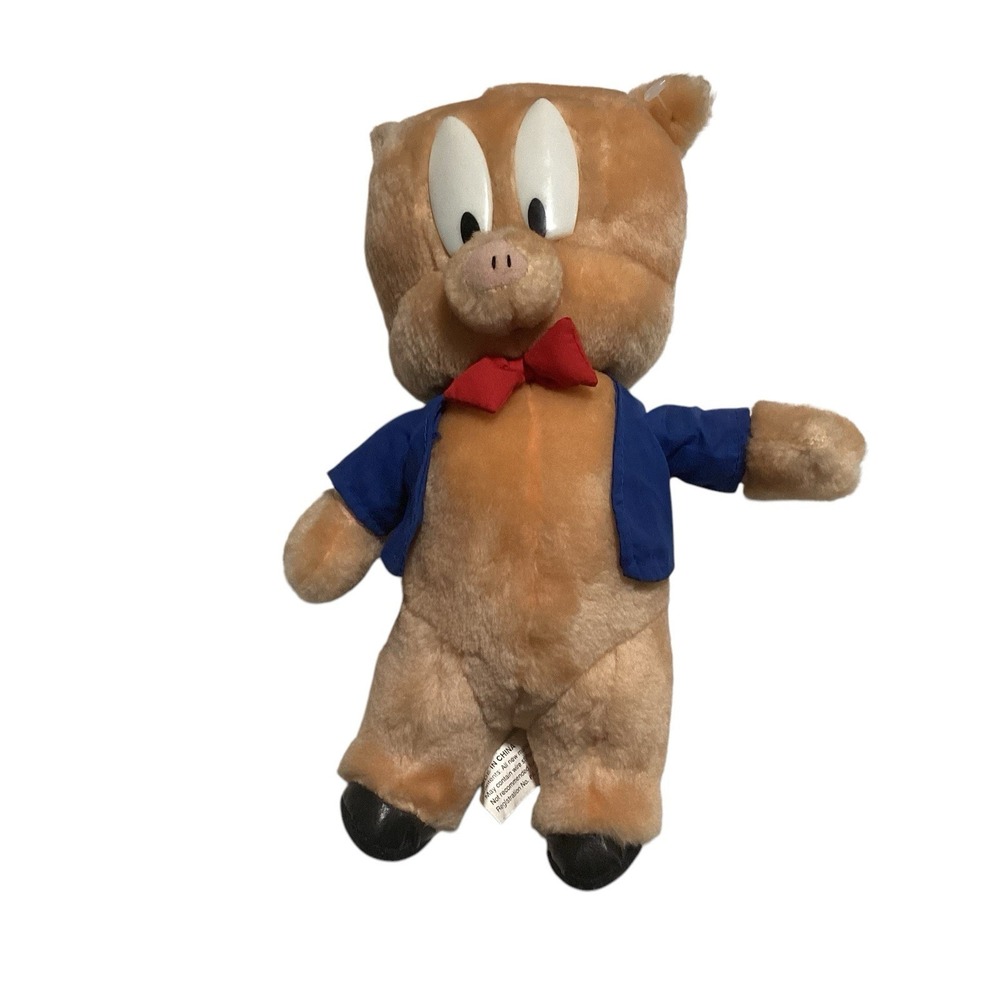Vintage 1997 Porky Pig Looney Tunes Plush Warner‎ Bros Cartoon